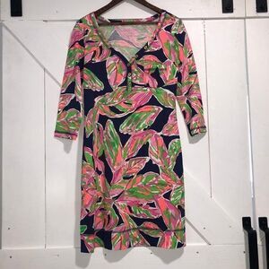 Lilly Pulitzer Women’s Size XS Palmetto Dress Pima Cotton Floral Print #81319